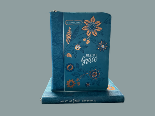 Amazing Grace Devotional W/ Leather zipper cover