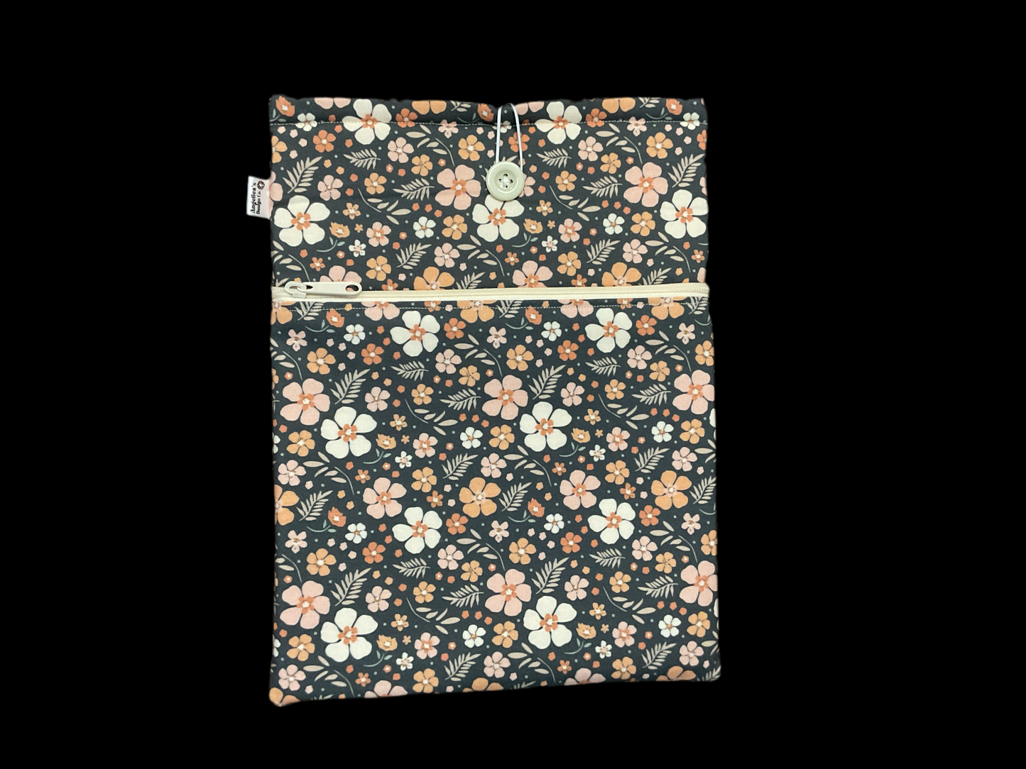 Book Sleeve- XL Navy Floral