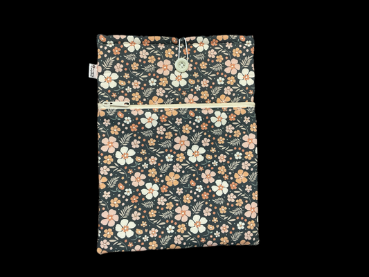 Book Sleeve- XL Navy Floral