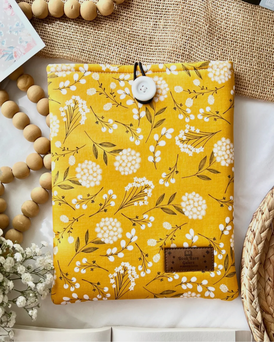 Book Sleeve Mustard Floral (Jumbo)